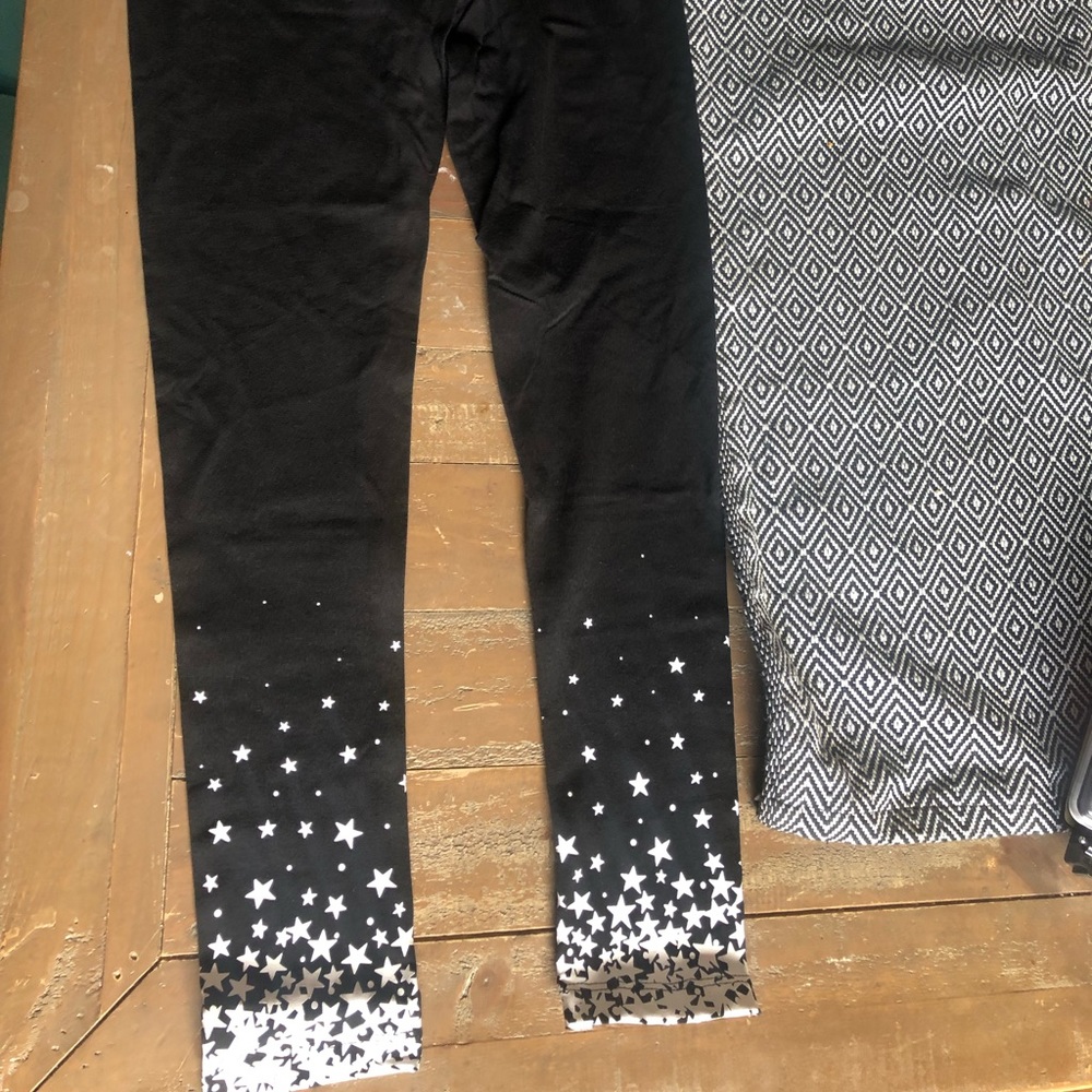 Black and white stars pants 10/12 girls